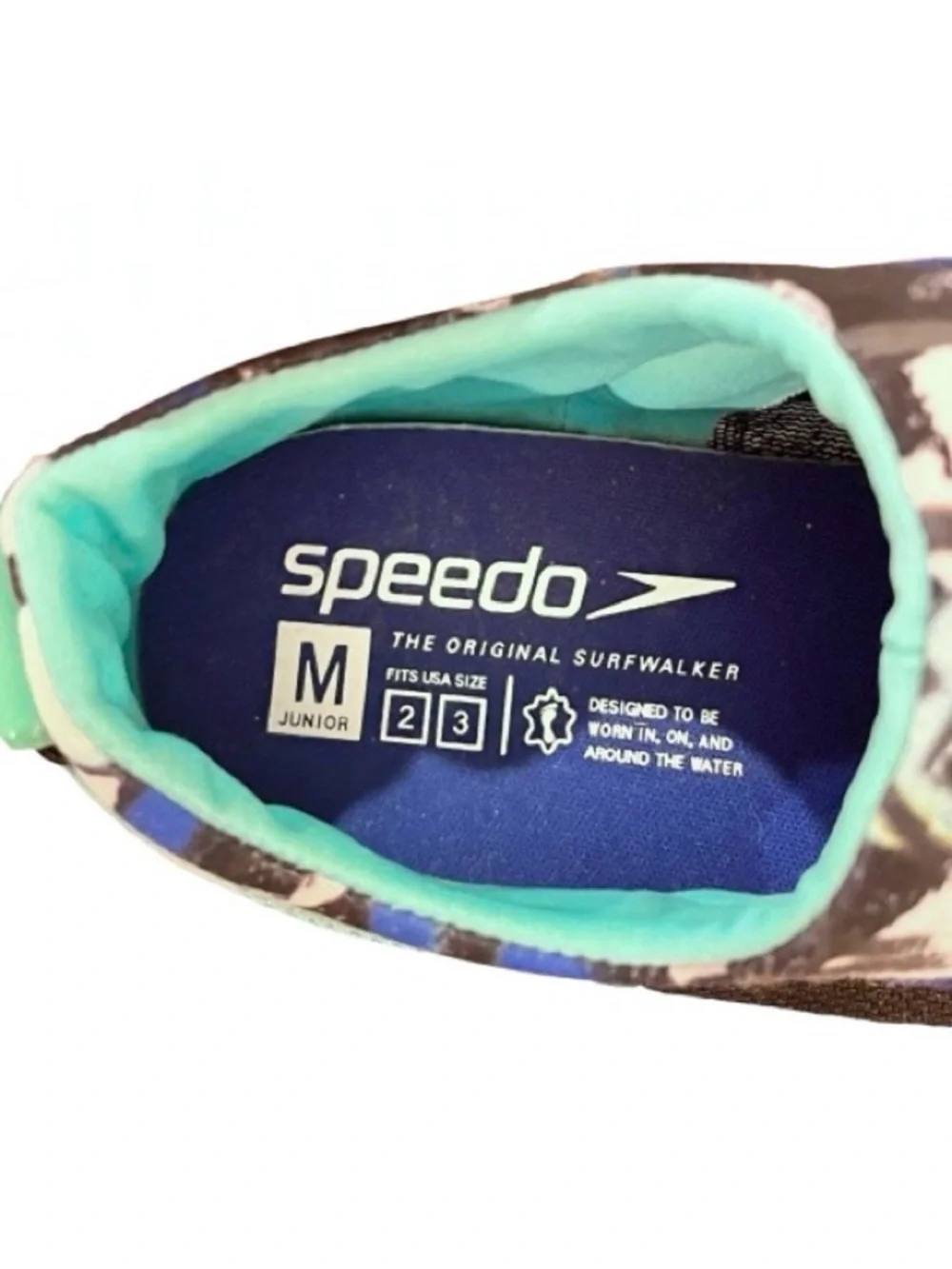 🆕- Speedo Junior Aqua-skimmer Water Shoes - Black M. Fits Kids Shoe 2-3